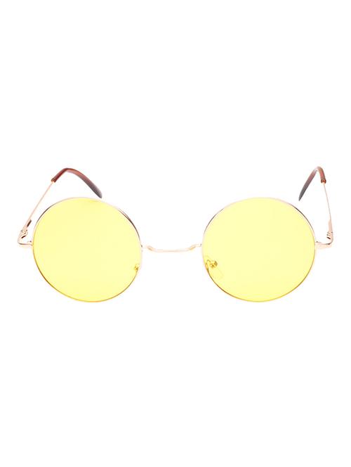 alpha man " yellow color round sunglass for men - 14571621 - Very Small Image - 1