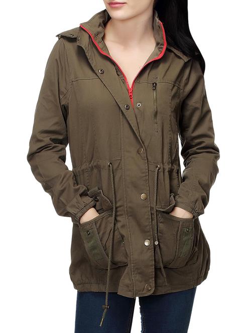 brown cotton hooded jacket - 14572068 - Very Small Image - 1