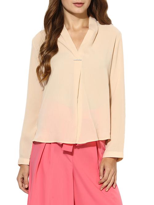 pin up collar pleat detail top - 14572517 - Very Small Image - 1