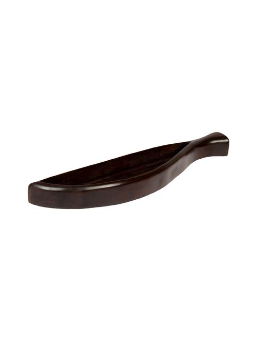 fish shaped decorative designer wooden rectangular handcrafted snack tray for serving snacks - 14572659 - Very Small Image - 1