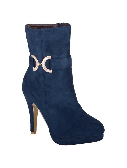 blue suede  ankle  boot - 14573141 - Very Small Image - 1