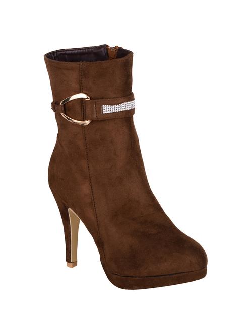 brown suede ankle  boot - 14573146 - Very Small Image - 1