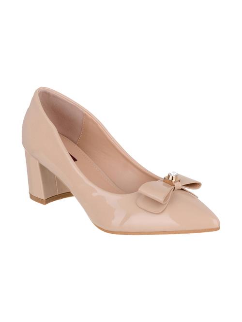 Beige Fabric Slip On Pumps - 14573155 - Very Small Image - 1