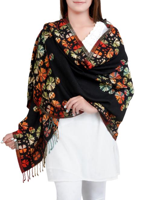 black viscose shawl - 14573353 - Very Small Image - 1
