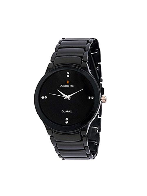 Golden Bell Black Chain Analog Wrist Watch for Men - GB-755 - 14573437 - Very Small Image - 1