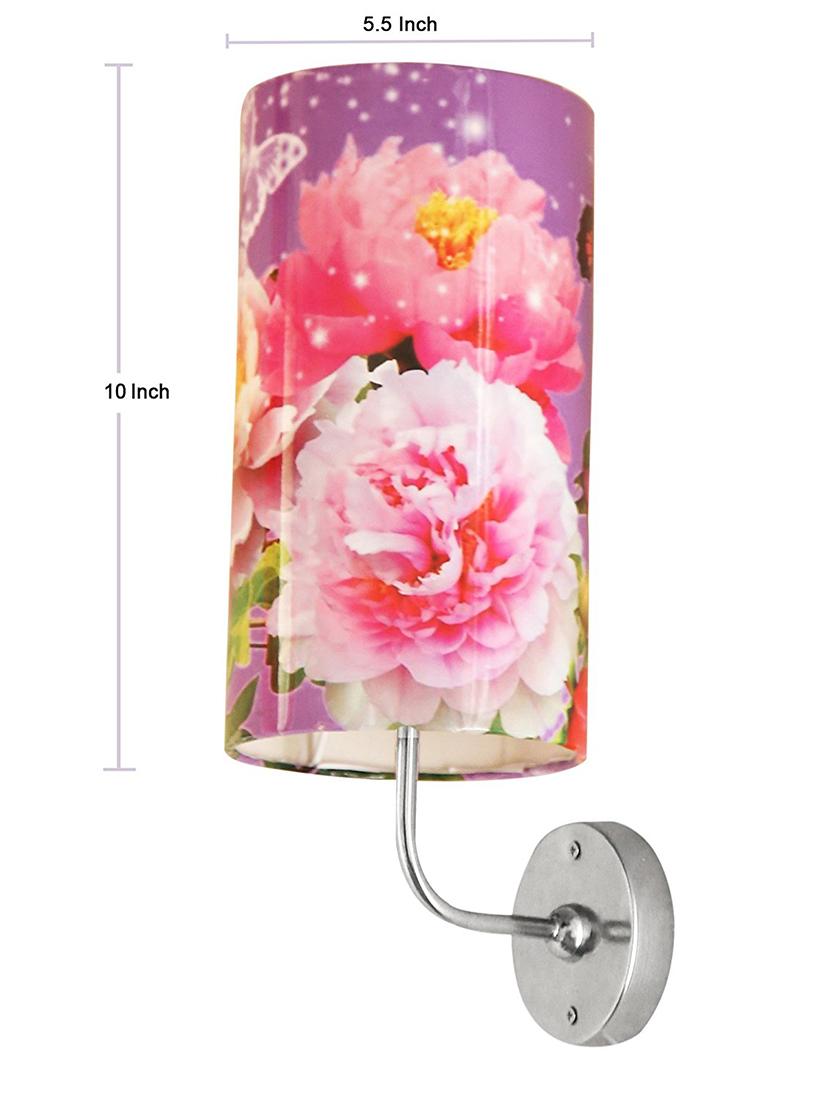 handmade plastic with color paper sheet crafted floral sceneted wall sconce lamp - 14573748 - Zoom Image - 2