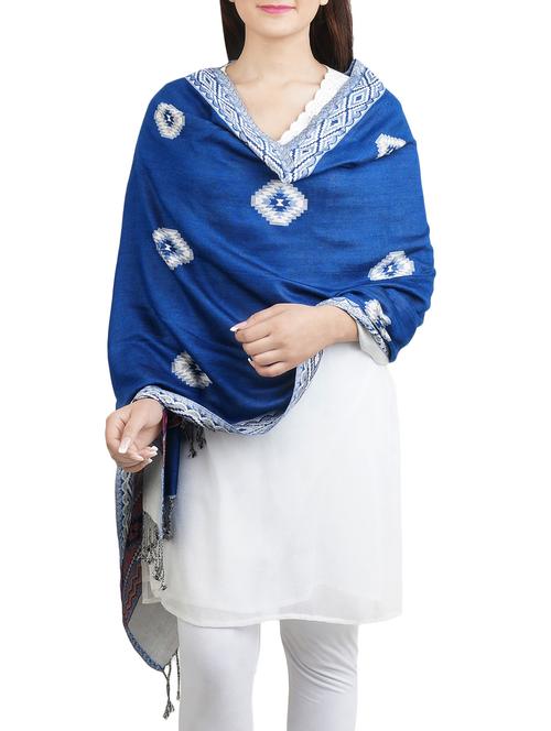 blue viscose shawl - 14576169 - Very Small Image - 1