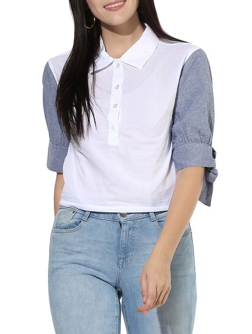 white cotton casual shirt - 14576354 - Very Small Image - 1