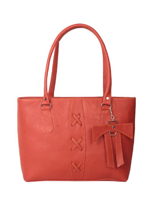 red leatherette  regular handbag - 14576421 - Very Small Image - 1