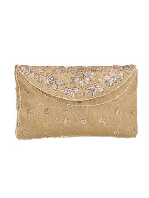 beige silk ethnic clutch - 14576491 - Very Small Image - 1