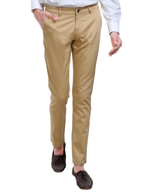 beige cotton chinos casual trousers - 14580318 - Very Small Image - 1