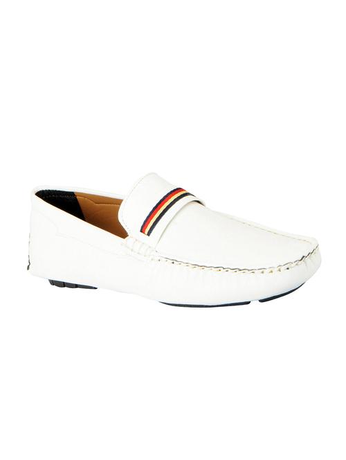 white leatherette slip on loafer - 14581767 - Very Small Image - 1