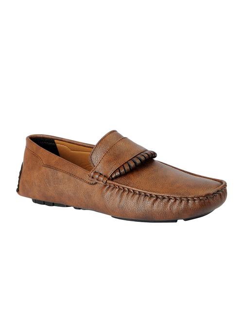 brown leatherette slip on loafer - 14581799 - Very Small Image - 1