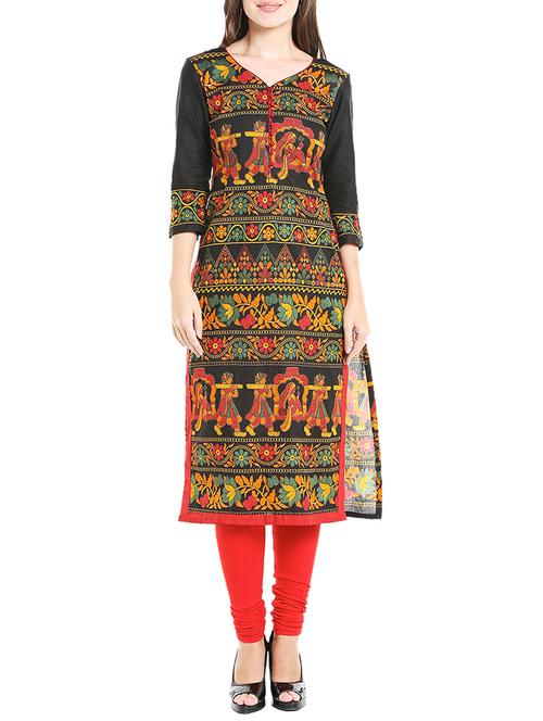 graphic straight kurta - 14581808 - Very Small Image - 1