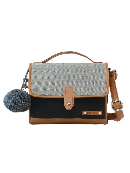 grey canvas sling bag - 14582300 - Very Small Image - 1