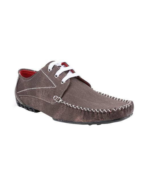 Brown Denim Lace Up Shoe - 14582662 - Very Small Image - 1