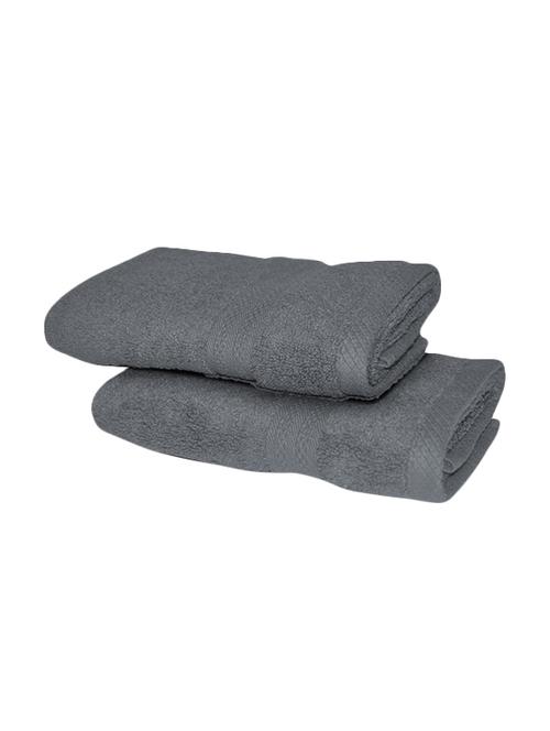 plain 450 gsm large bath towel pack of 2 - 14583539 - Very Small Image - 1