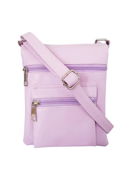 purple leatherette  regular sling bag - 14585424 - Very Small Image - 1