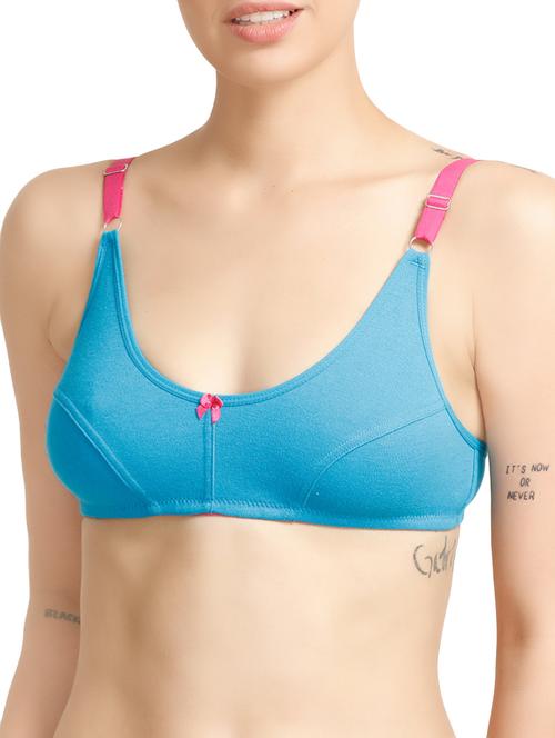 blue solid bra - 14586282 - Very Small Image - 1