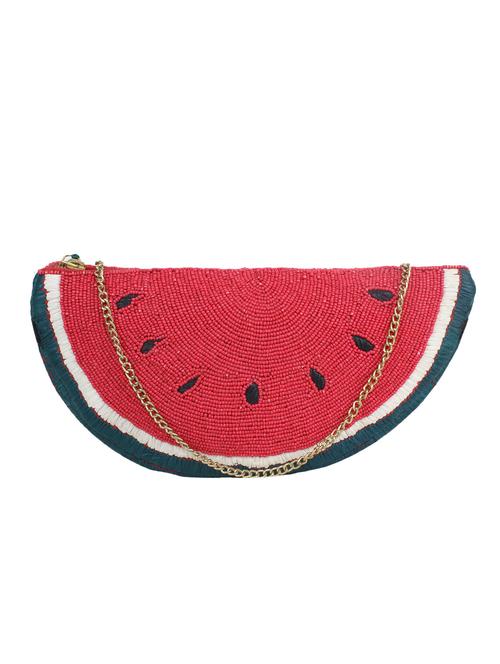 Red Cotton Quirky Clutch - 14590222 - Very Small Image - 1