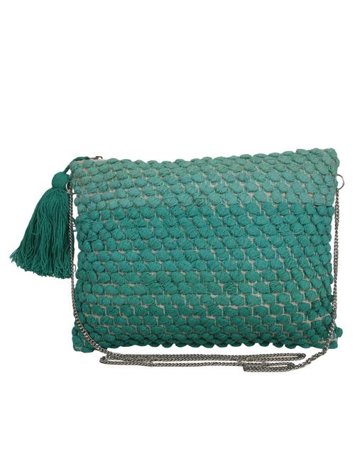 green cotton regular sling bag - 14590236 - Very Small Image - 1