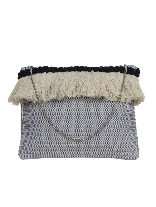 blue cotton regular sling bag - 14590237 - Very Small Image - 1