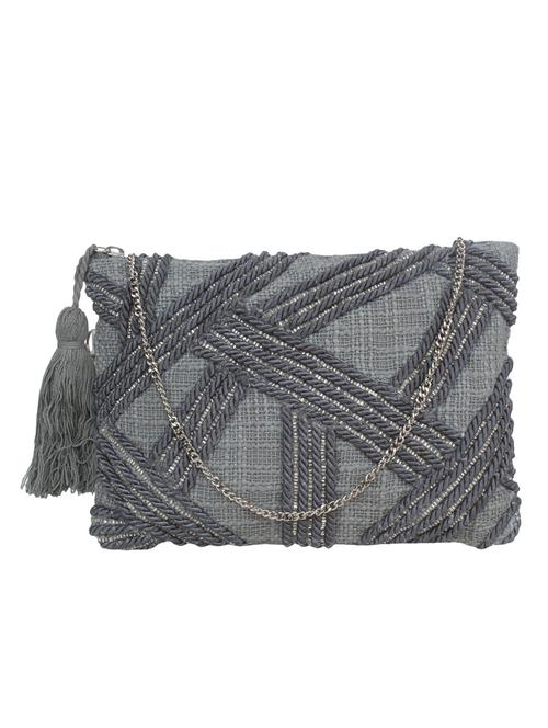 grey cotton regular sling bag - 14590240 - Very Small Image - 1