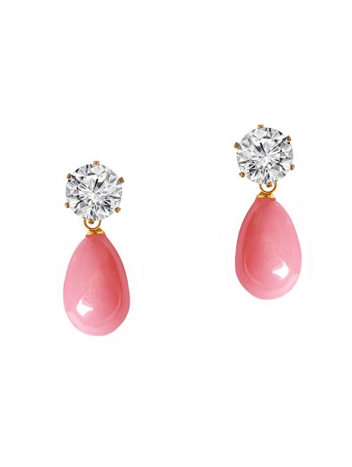 pink metal studs earrings - 14590284 - Very Small Image - 1