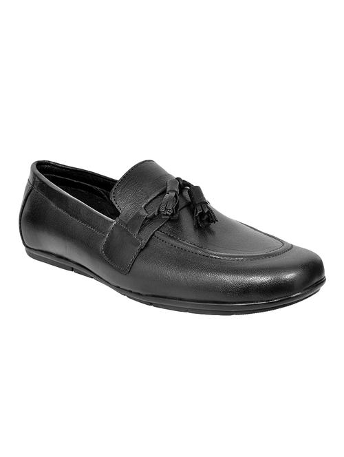 black leather tassel slip on - 14590497 - Very Small Image - 1