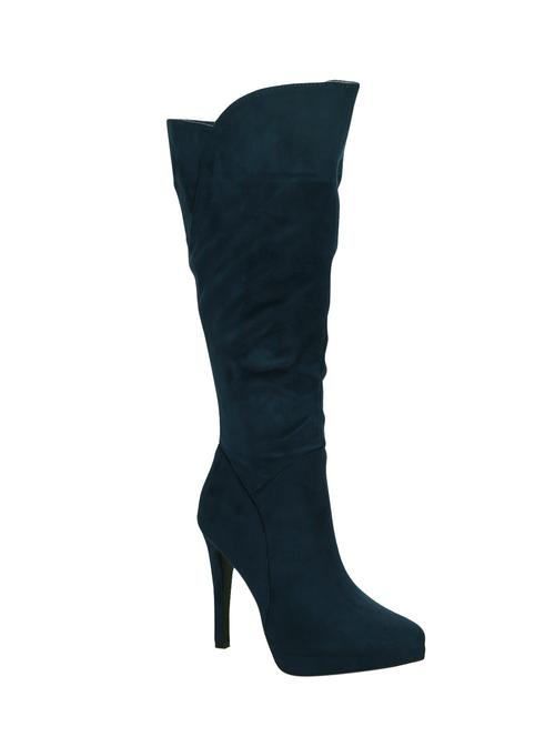 navy knee length boot - 14590640 - Very Small Image - 1