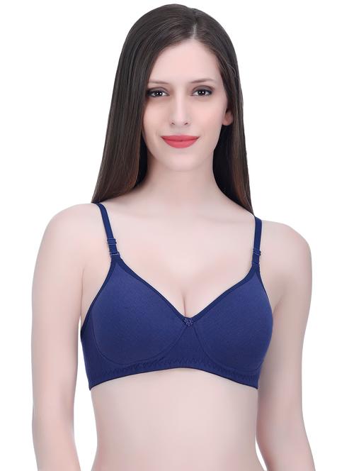 navy blue solid push up bra - 14591312 - Very Small Image - 1
