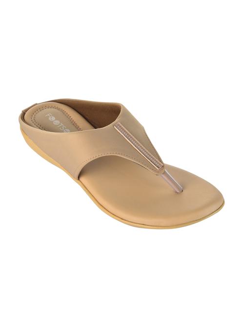 beige toe separator slippers - 14591642 - Very Small Image - 1