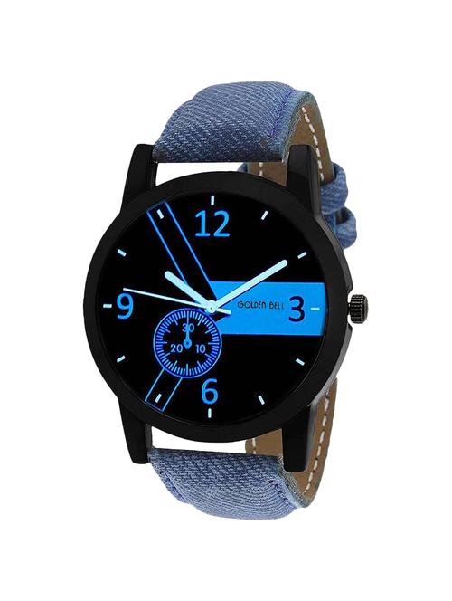 Golden Bell Original Multicolour Dial Blue Denim Strap Analog Wrist Watch for Men - GB-941 - 14592293 - Very Small Image - 1