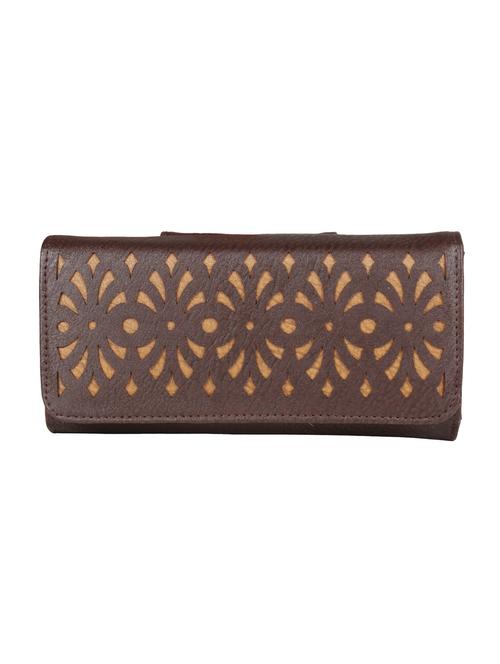 brown leatherette regular clutch - 14592573 - Very Small Image - 1