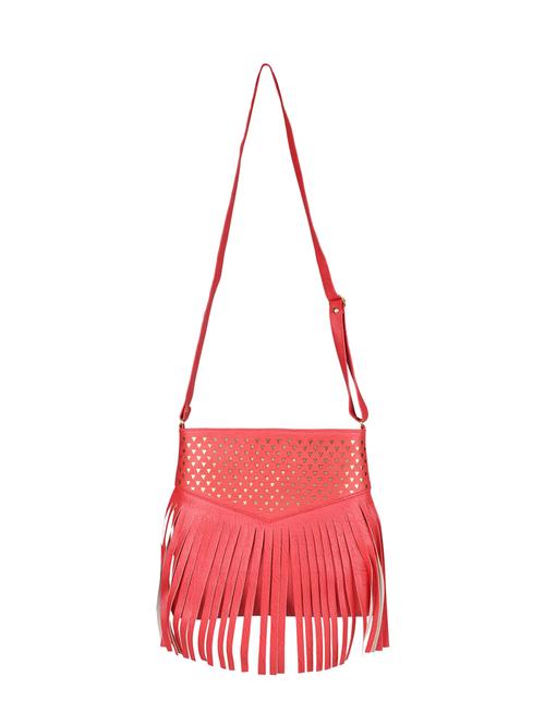 red leatherette  regular sling bag - 14593453 - Very Small Image - 1
