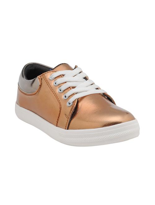 gold canvas laceup sneakers - 14593558 - Very Small Image - 1