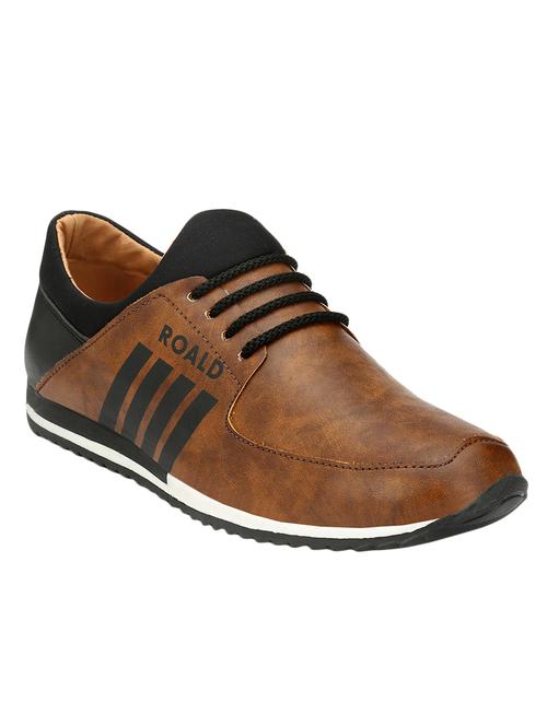 brown Leatherette casual slipon - 14593873 - Very Small Image - 1