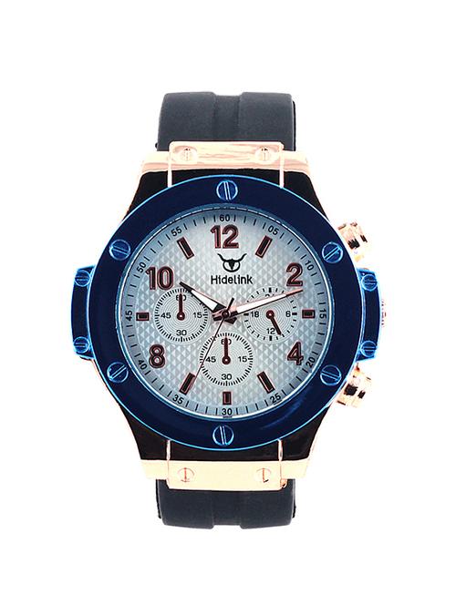 hidelink white big dial with black strap analog smart wrist watch for men(ws1040) - 14594155 - Very Small Image - 1