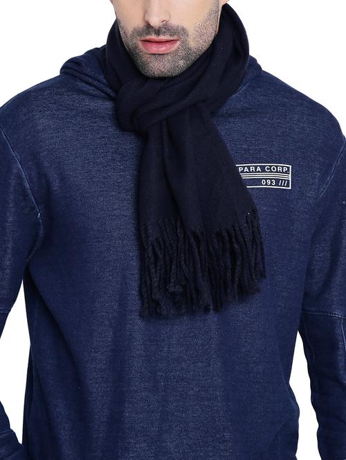 navy blue viscose muffler - 14594274 - Very Small Image - 1