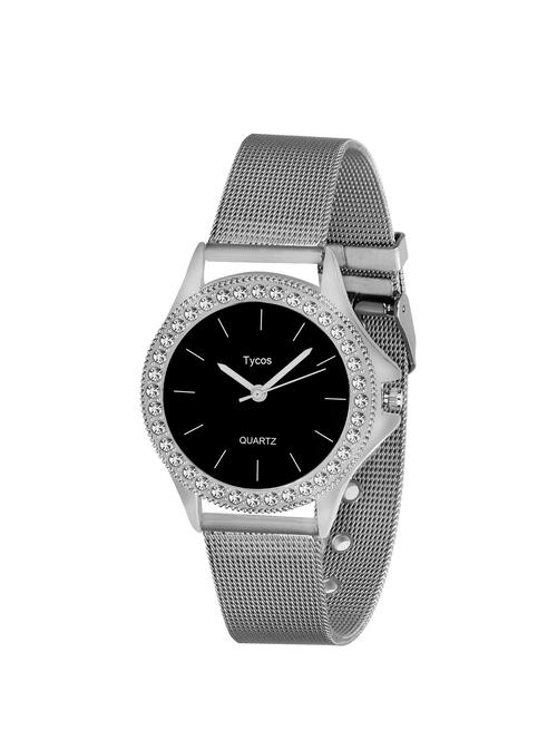 tycos black dial analog wrist watch - 14594886 - Very Small Image - 1