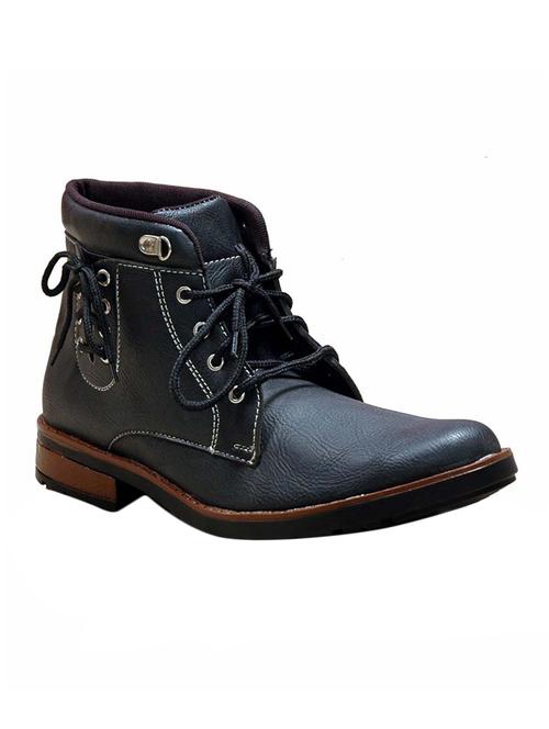 black leatherette high ankle boot - 14595226 - Very Small Image - 1