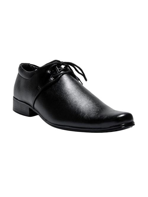 black Leatherette lace-up derby - 14595398 - Very Small Image - 1