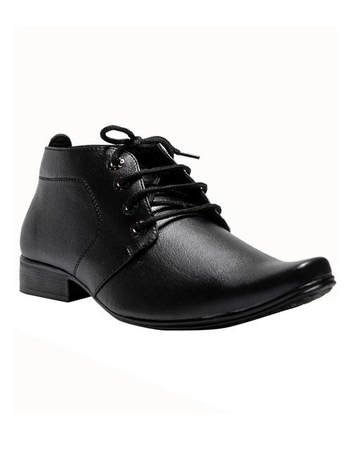 black Leatherette lace-up derby - 14595427 - Very Small Image - 1