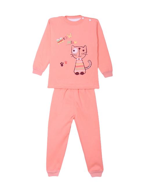 pink cotton blend pyjama set - 14596011 - Very Small Image - 1