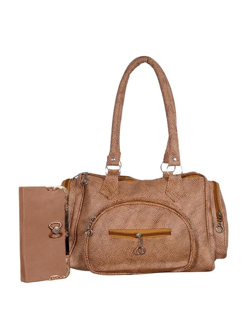 beige leatherette handbag - 14596074 - Very Small Image - 1