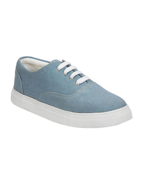 blue canvas laceup sneakers - 14596422 - Very Small Image - 1