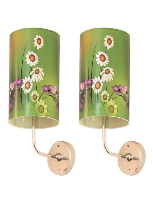 handmade plastic with colored sheet crafted sceneted wall sconce lamp (set of 2) - 14597407 - Very Small Image - 1
