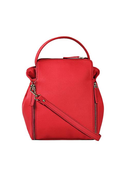 red leatherette  regular sling bag - 14597483 - Very Small Image - 1
