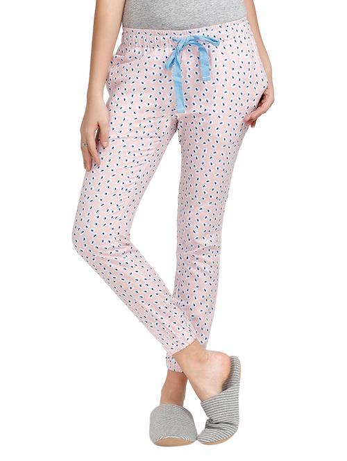 pink printed cotton pajama - 14598273 - Very Small Image - 1