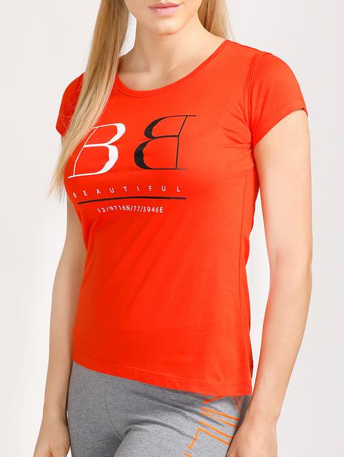 red printed cotton tee - 14598296 - Very Small Image - 1